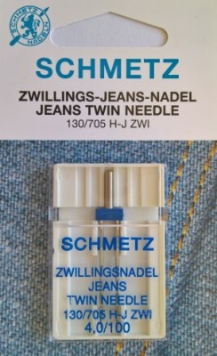SCHMETZ AGO JEANS GEMELLO NO. 4,0 - SCHMETZ JEANS ZWILLINGSNADEL NR. 4,0